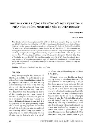 THÚC ĐẨY BỀN VỮNG VỀ CHẤT LƯỢNG DỊCH VỤ KẾ TOÁN PHÂN TÍCH THÔNG MINH TRÊN NỀN CHUYỂN ĐỔI KÉP