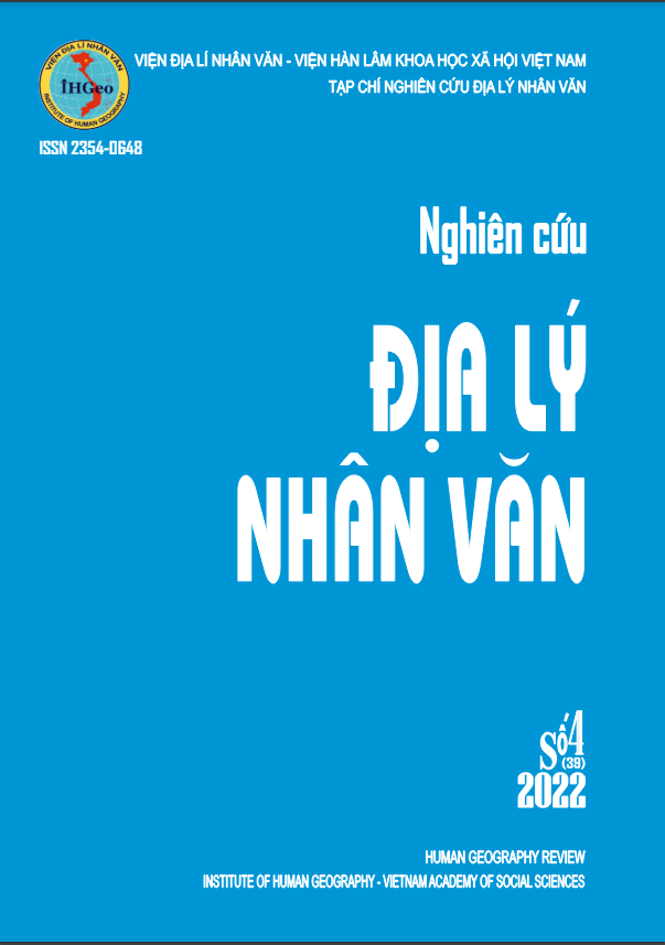 Số. 4 (2022): Tạp chí Nghiên cứu Địa lý nhân văn