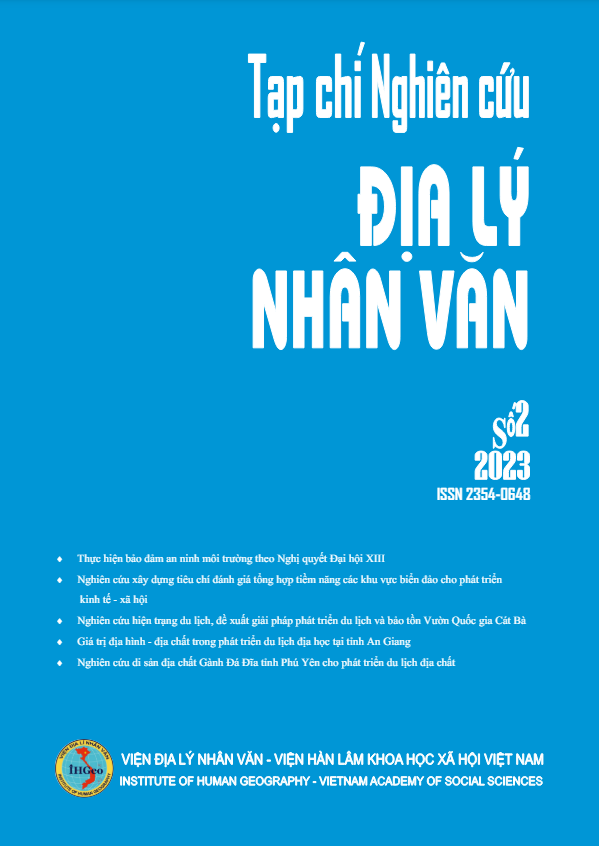 Số. 2 (2023): Tạp chí Nghiên cứu Địa lý nhân văn
