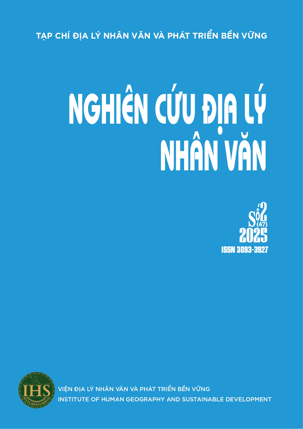 Số. 2 (2025): Tạp chí Nghiên cứu Địa lý nhân văn